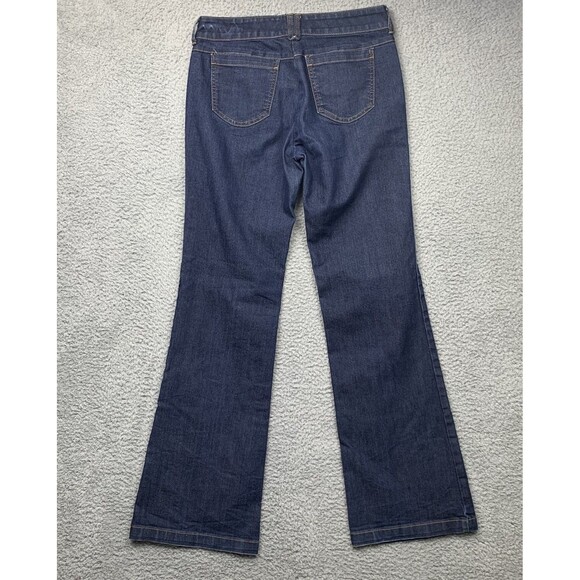 New York & Company Jeans Womens 6 Tall Blue Low Rise Flare Retro Style Denim - Picture 9 of 13